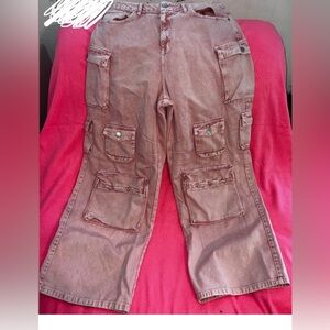 Fashion Nova Pink Flare & Wide Leg Jeans